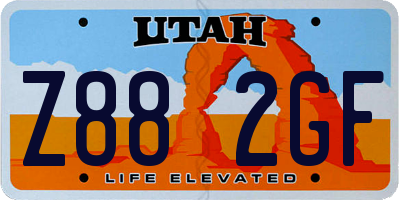 UT license plate Z882GF