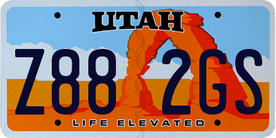 UT license plate Z882GS