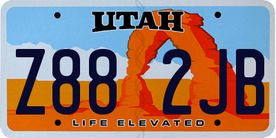 UT license plate Z882JB