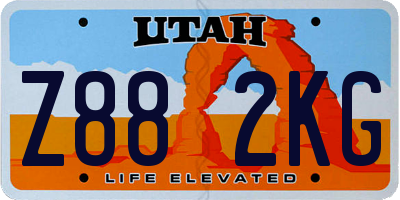 UT license plate Z882KG