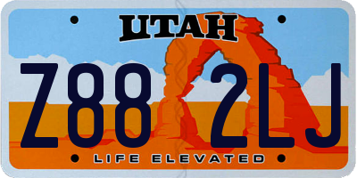 UT license plate Z882LJ