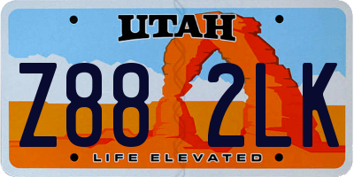 UT license plate Z882LK