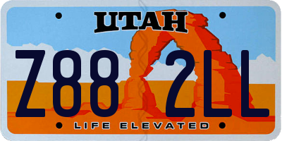UT license plate Z882LL