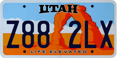 UT license plate Z882LX