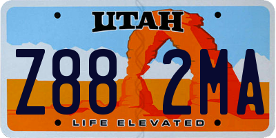 UT license plate Z882MA