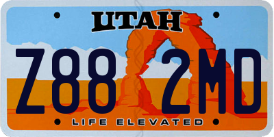 UT license plate Z882MD