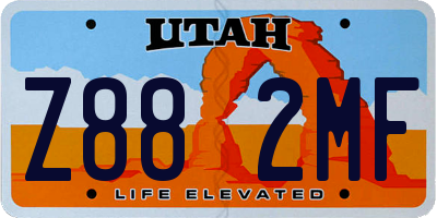UT license plate Z882MF