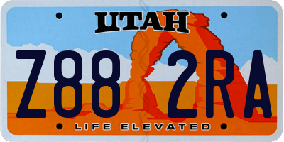 UT license plate Z882RA