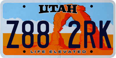 UT license plate Z882RK