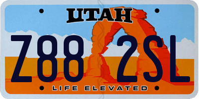 UT license plate Z882SL