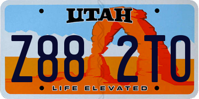 UT license plate Z882TO
