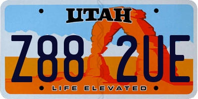UT license plate Z882UE