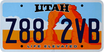 UT license plate Z882VB