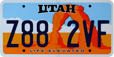 UT license plate Z882VF