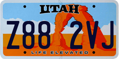 UT license plate Z882VJ