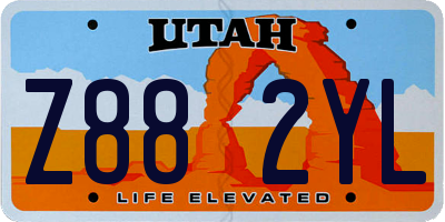 UT license plate Z882YL