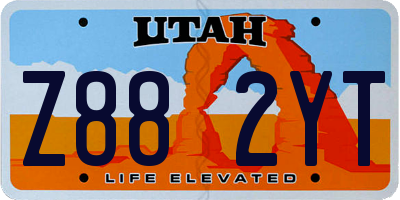 UT license plate Z882YT