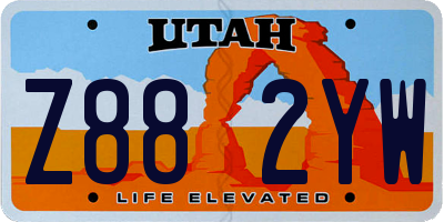 UT license plate Z882YW