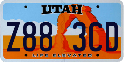 UT license plate Z883CD