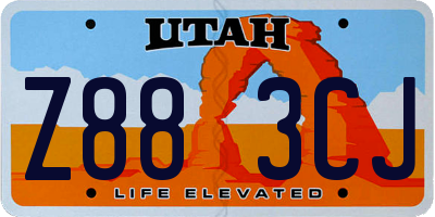 UT license plate Z883CJ