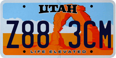 UT license plate Z883CM