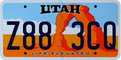 UT license plate Z883CQ
