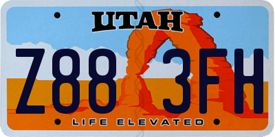 UT license plate Z883FH