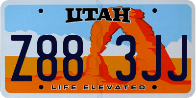 UT license plate Z883JJ