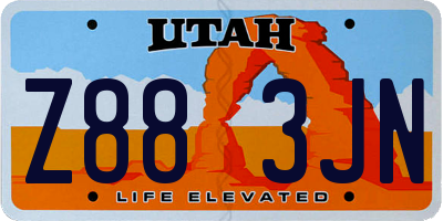 UT license plate Z883JN
