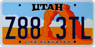 UT license plate Z883TL