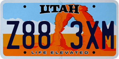 UT license plate Z883XM