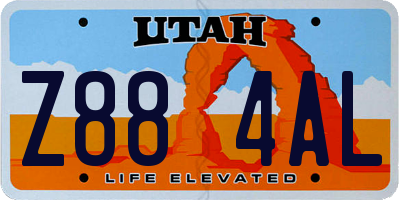 UT license plate Z884AL