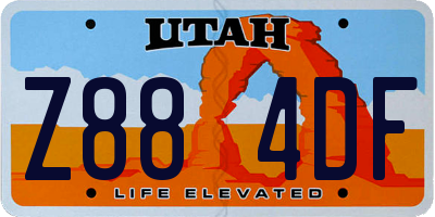 UT license plate Z884DF