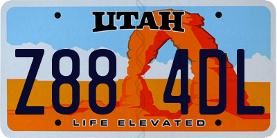 UT license plate Z884DL