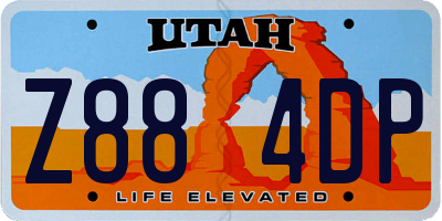 UT license plate Z884DP