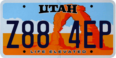 UT license plate Z884EP