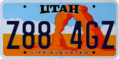 UT license plate Z884GZ