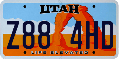 UT license plate Z884HD