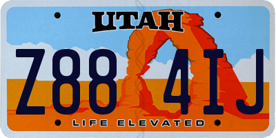 UT license plate Z884IJ