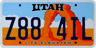 UT license plate Z884IL