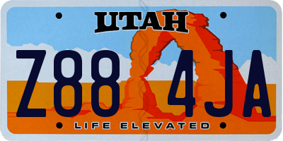 UT license plate Z884JA