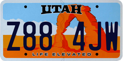 UT license plate Z884JW