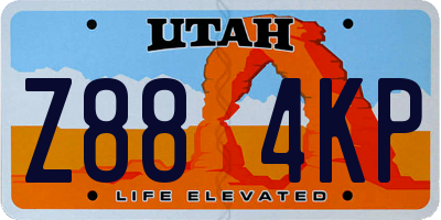 UT license plate Z884KP