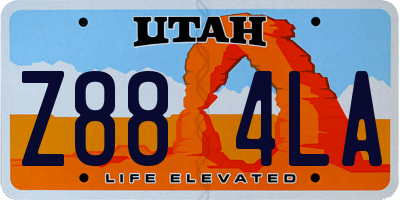 UT license plate Z884LA
