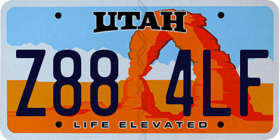 UT license plate Z884LF