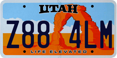 UT license plate Z884LM