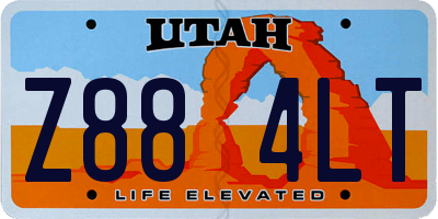 UT license plate Z884LT