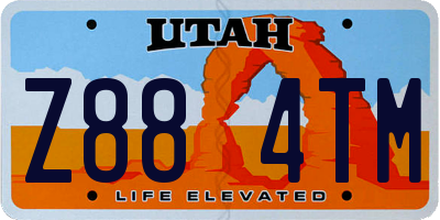 UT license plate Z884TM
