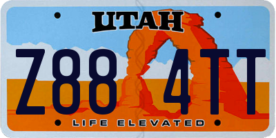 UT license plate Z884TT