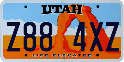 UT license plate Z884XZ